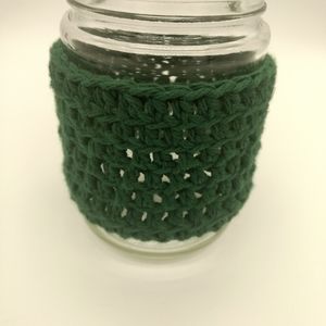 Green Mason Jar Cup Cozy